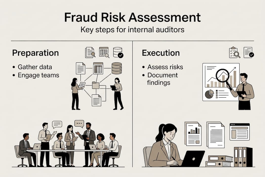 Infographic summarizing fraud risk assessment steps