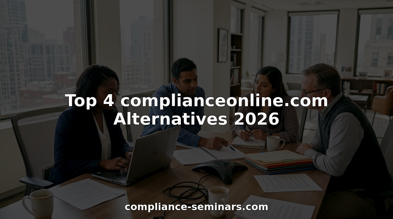 Team meeting about compliance training alternatives