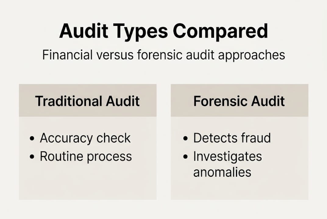 Infographic comparing audit approaches