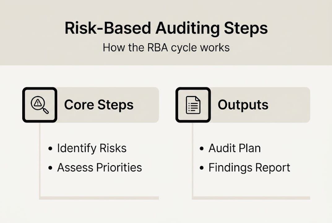 Infographic on risk-based audit process steps