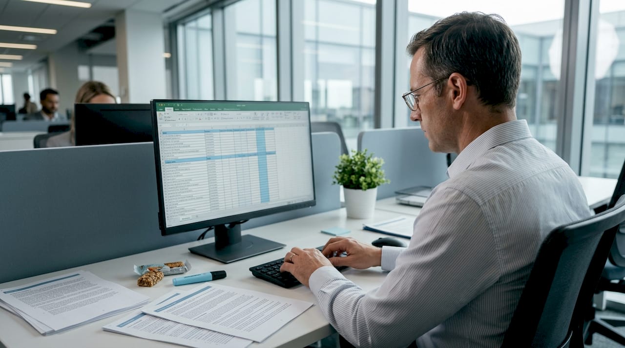 Compliance officer updating controls monitoring notes