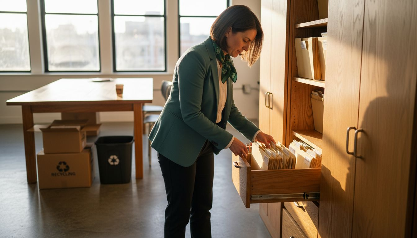 Decluttered office after junk removal for efficiency