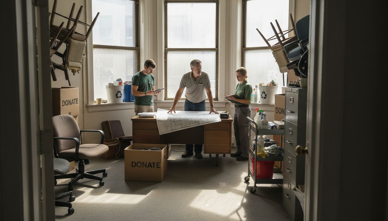 Facility manager plans commercial office cleanout