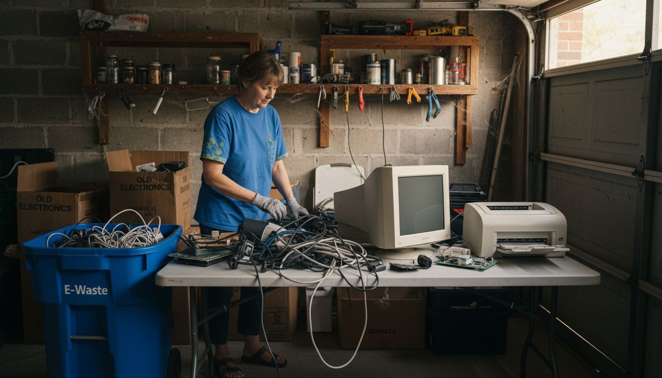 Home electronic waste sorting for recycling