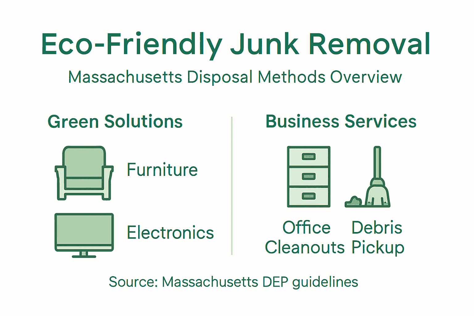 Infographic about eco-friendly junk removal options