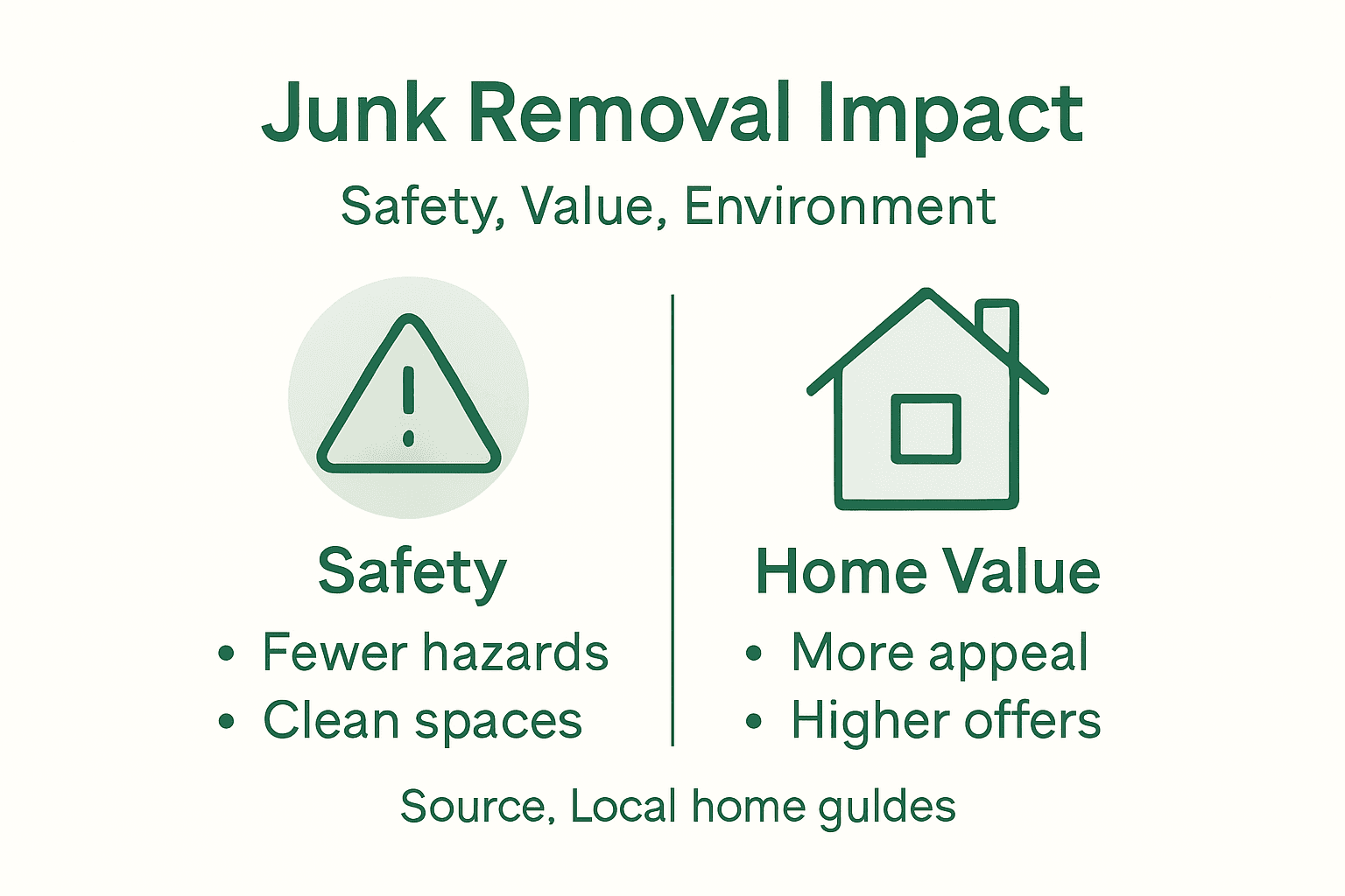Infographic on junk removal for safety and value