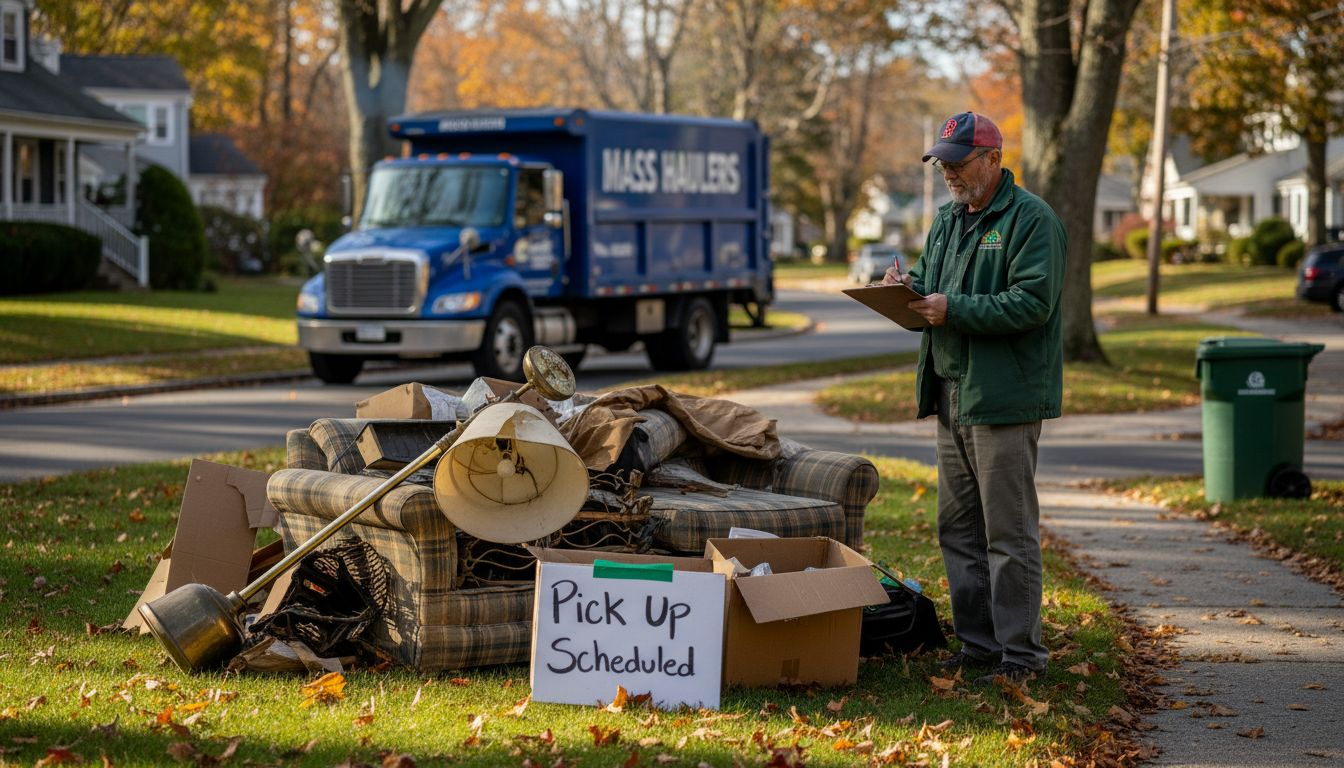 Curbside junk removal in Massachusetts suburb