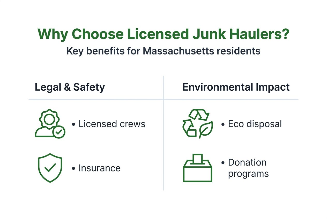 Infographic showing licensed hauler benefits overview
