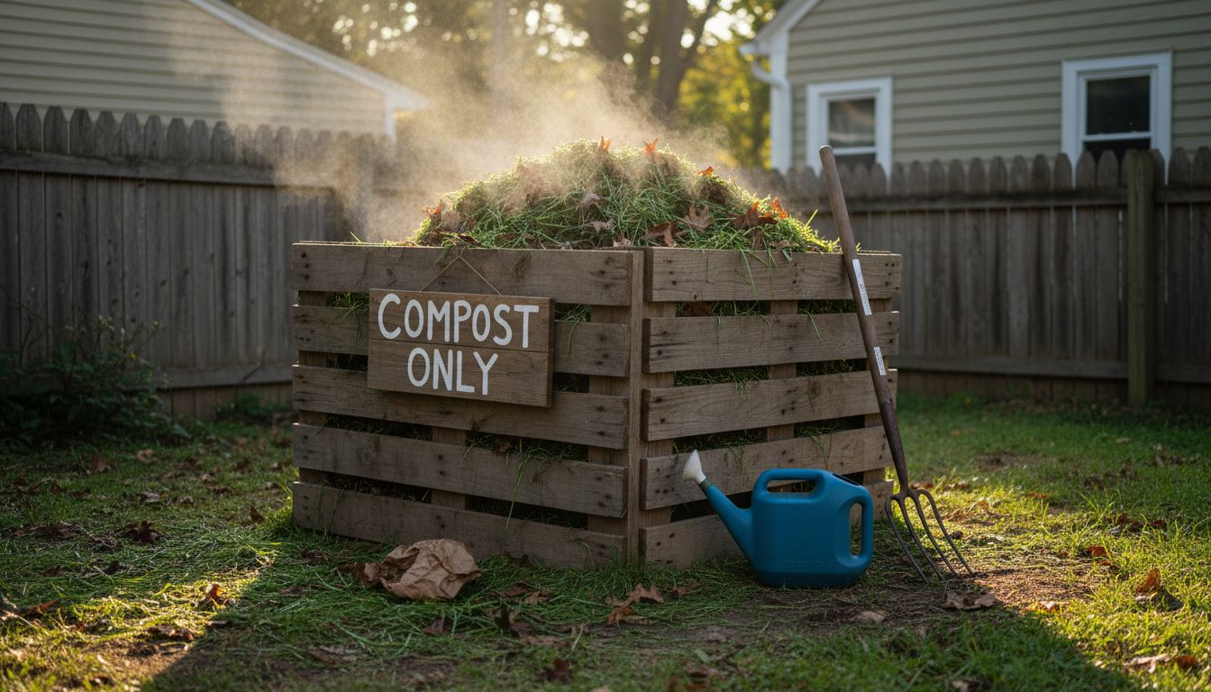 Compost bin for Massachusetts yard waste