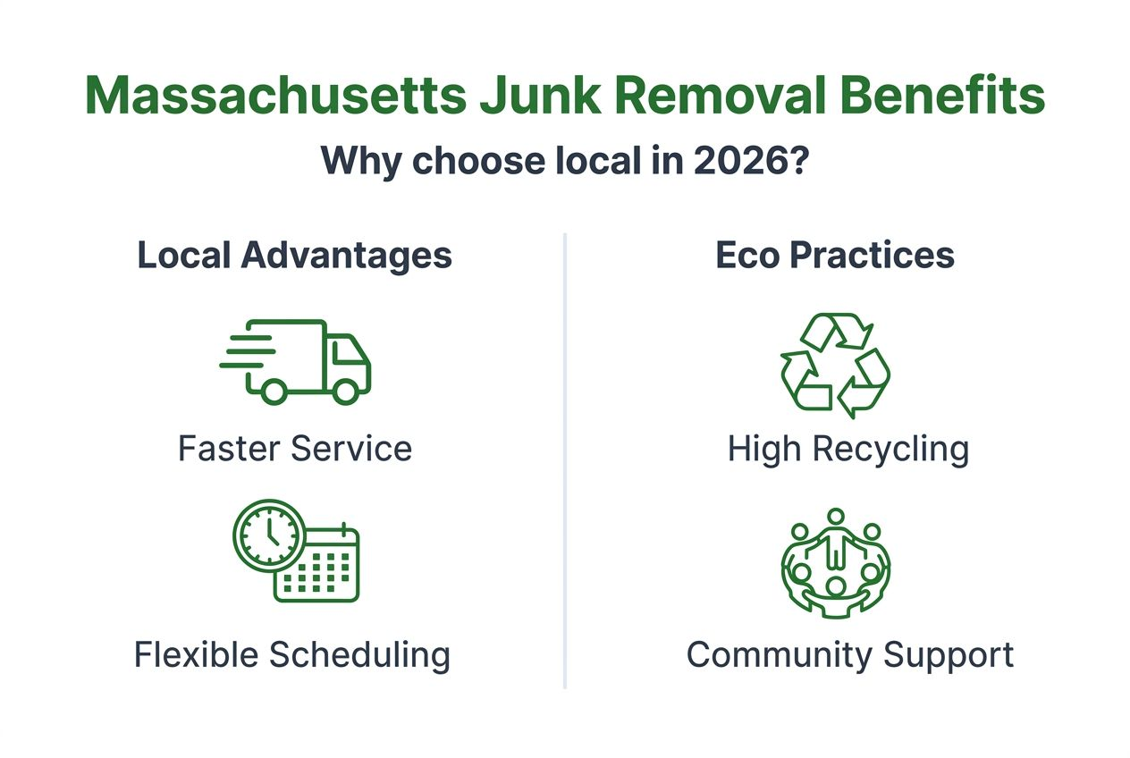 Infographic on Massachusetts local junk removal benefits