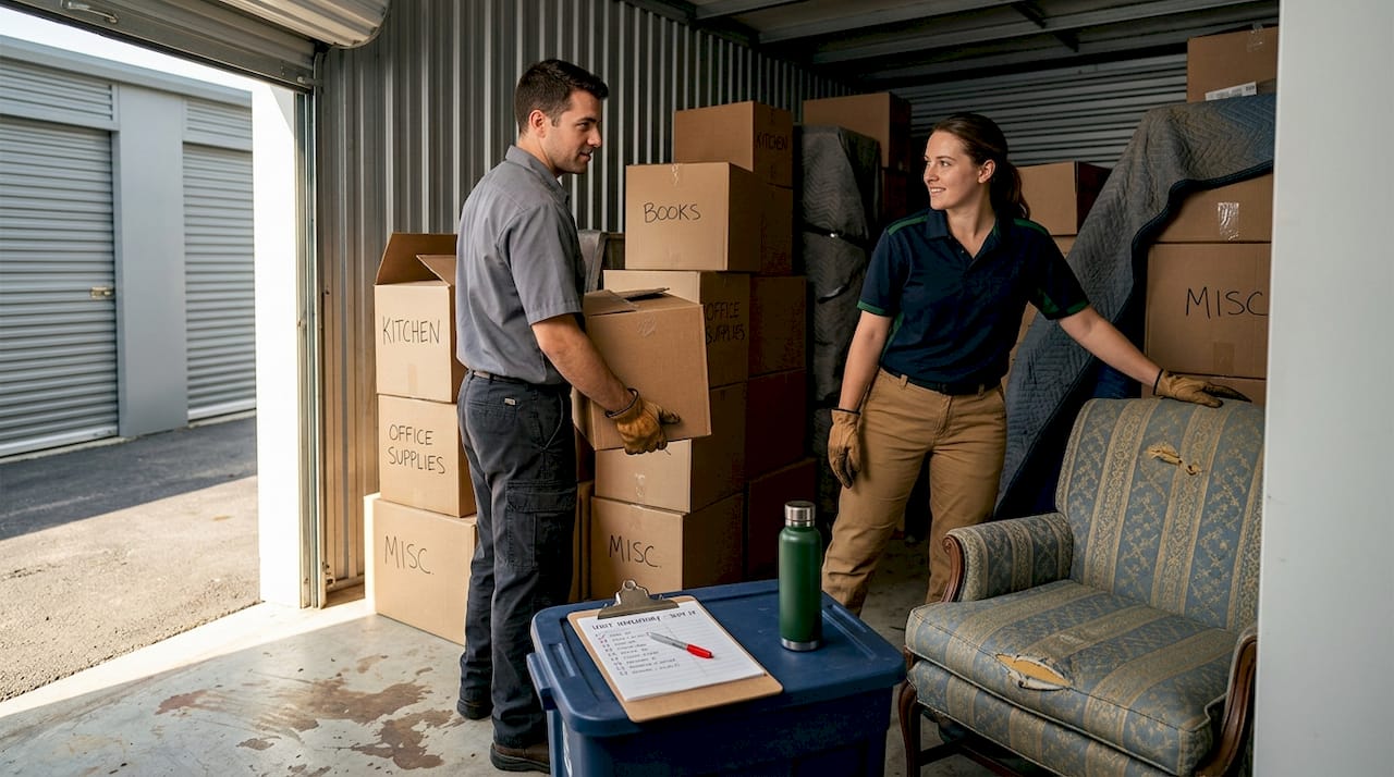 Storage unit cleanout in Massachusetts facility