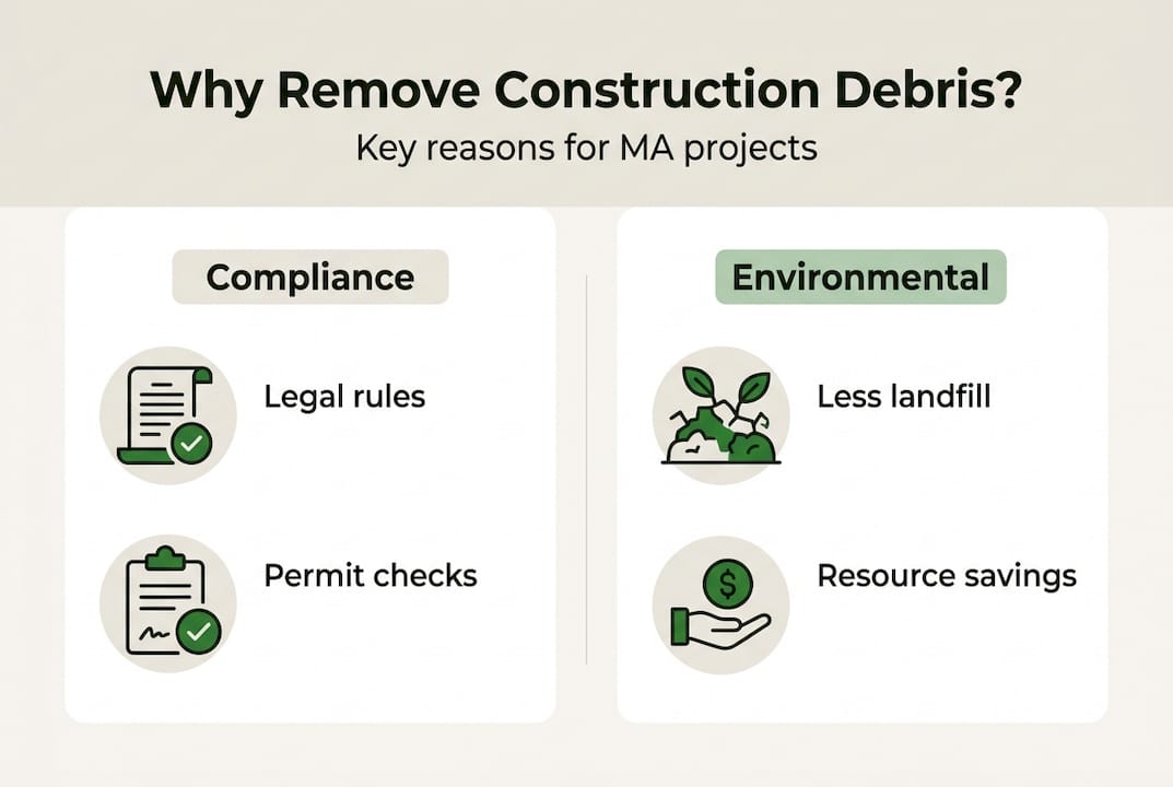 Infographic reasons for construction debris removal