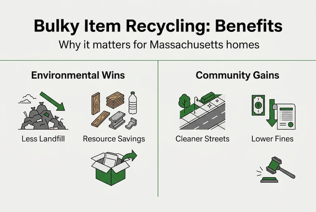 Infographic on bulky item recycling benefits