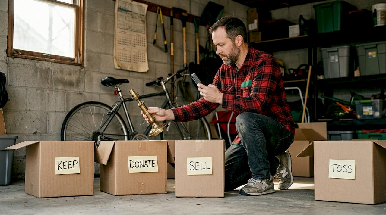 Sorting items using four-box method