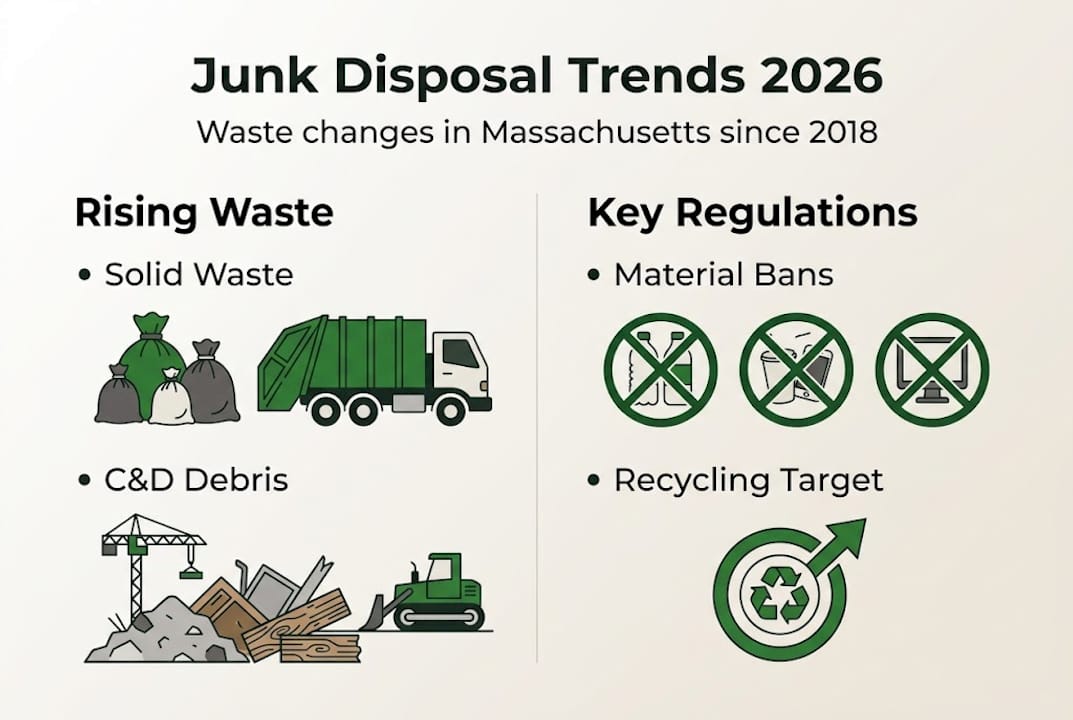 Infographic of Massachusetts junk disposal trends