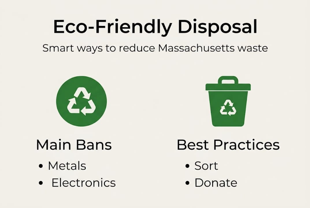 Eco-friendly disposal infographic Massachusetts