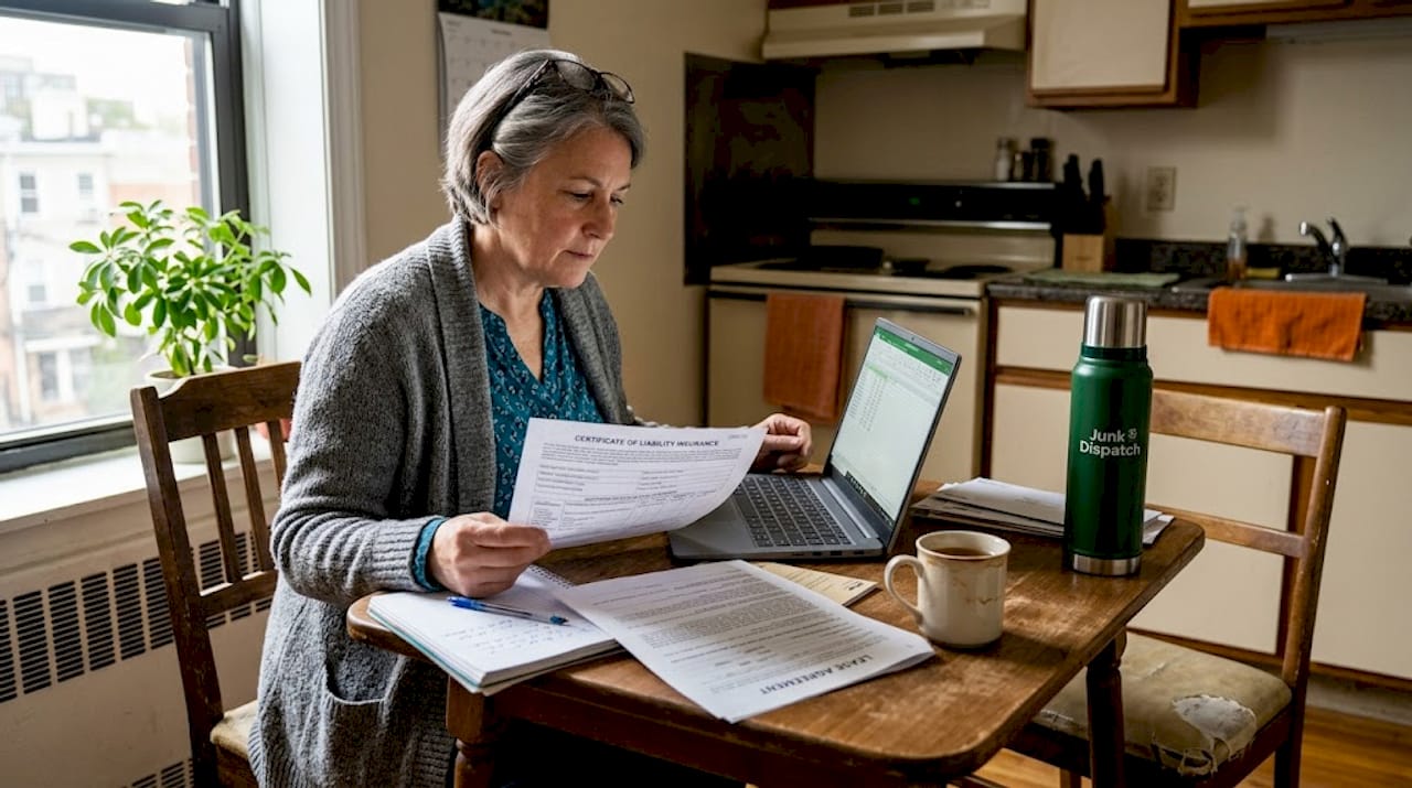 Property manager reviews certificate of insurance