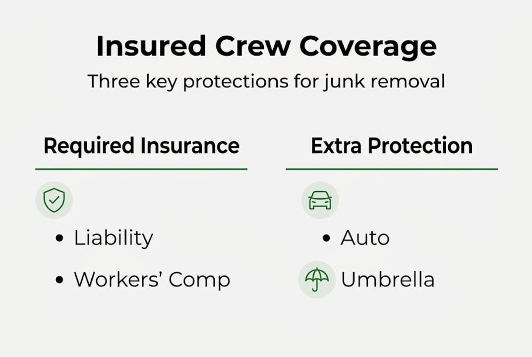 Infographic showing core insurance coverage types