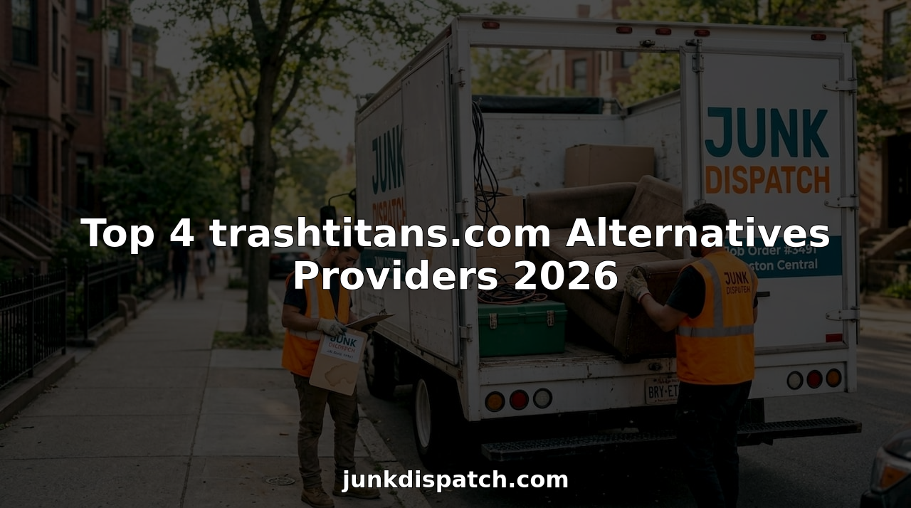 Junk removal crew loading furniture into a truck