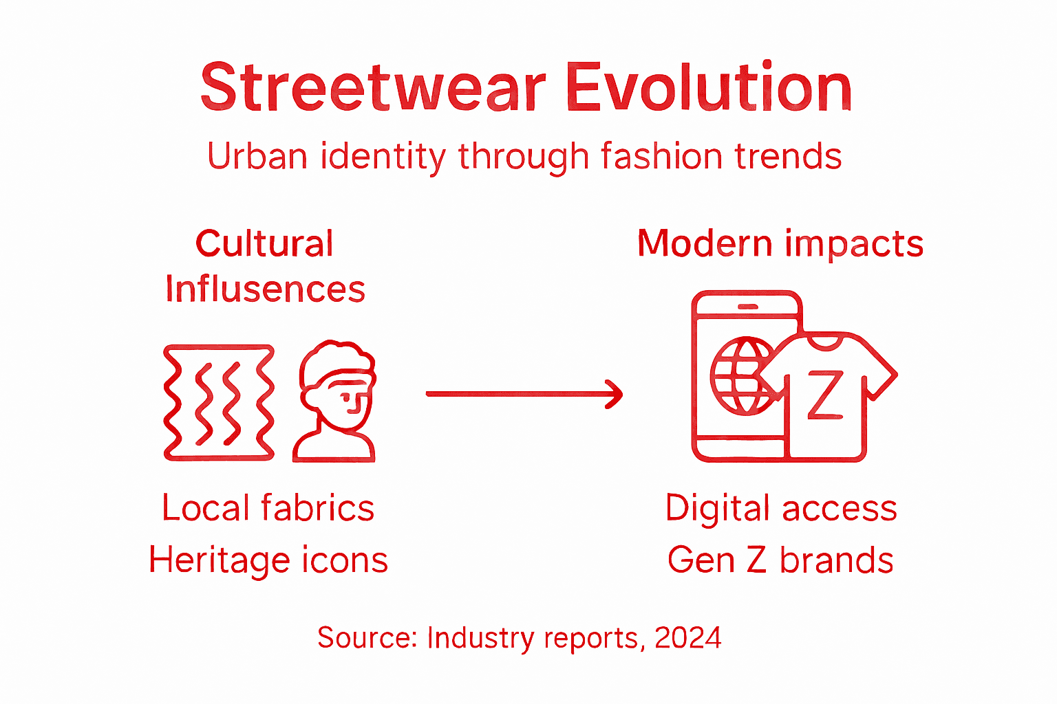 Infographic on streetwear evolution key trends