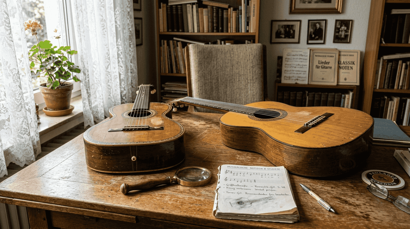 Romantische und klassische Gitarren im direkten Vergleich