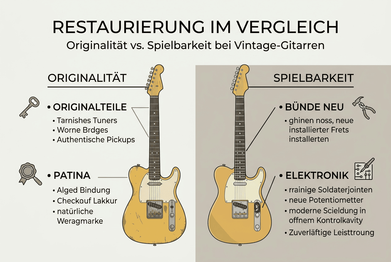 Infografik: Kreativität vs. Spielbarkeit bei Gitarren – Was zählt mehr?