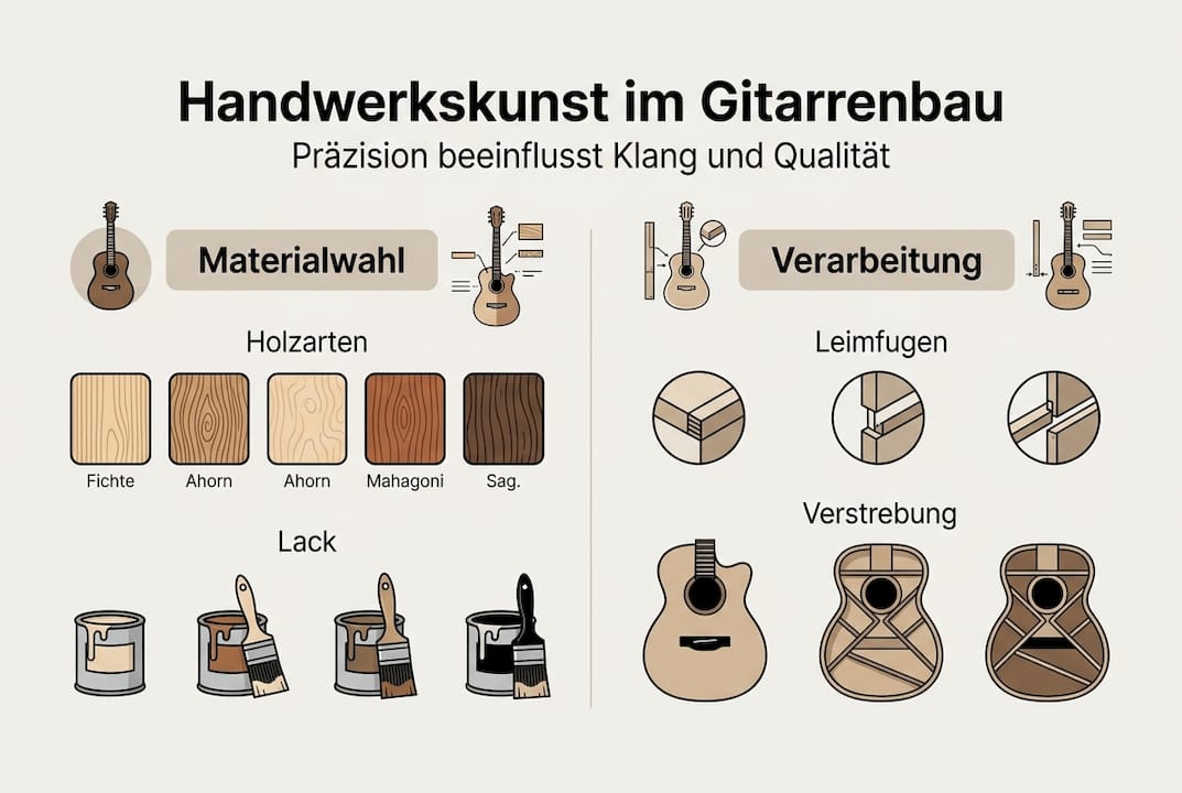 Infografik: Wie meisterhafte Handwerkskunst den Klang einer Gitarre beeinflusst