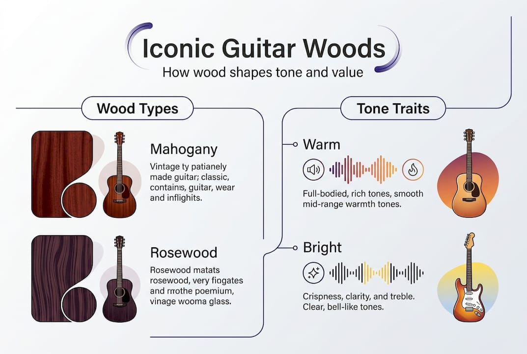 Overview of tonewood types and tonal traits
