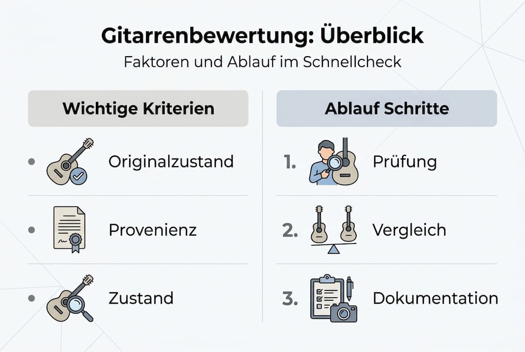 Übersicht: Worauf es bei der Gitarrenbewertung ankommt – Kriterien und Bewertungsprozess im Überblick