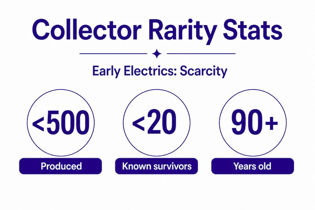Infographic showing early electric guitar rarity stats