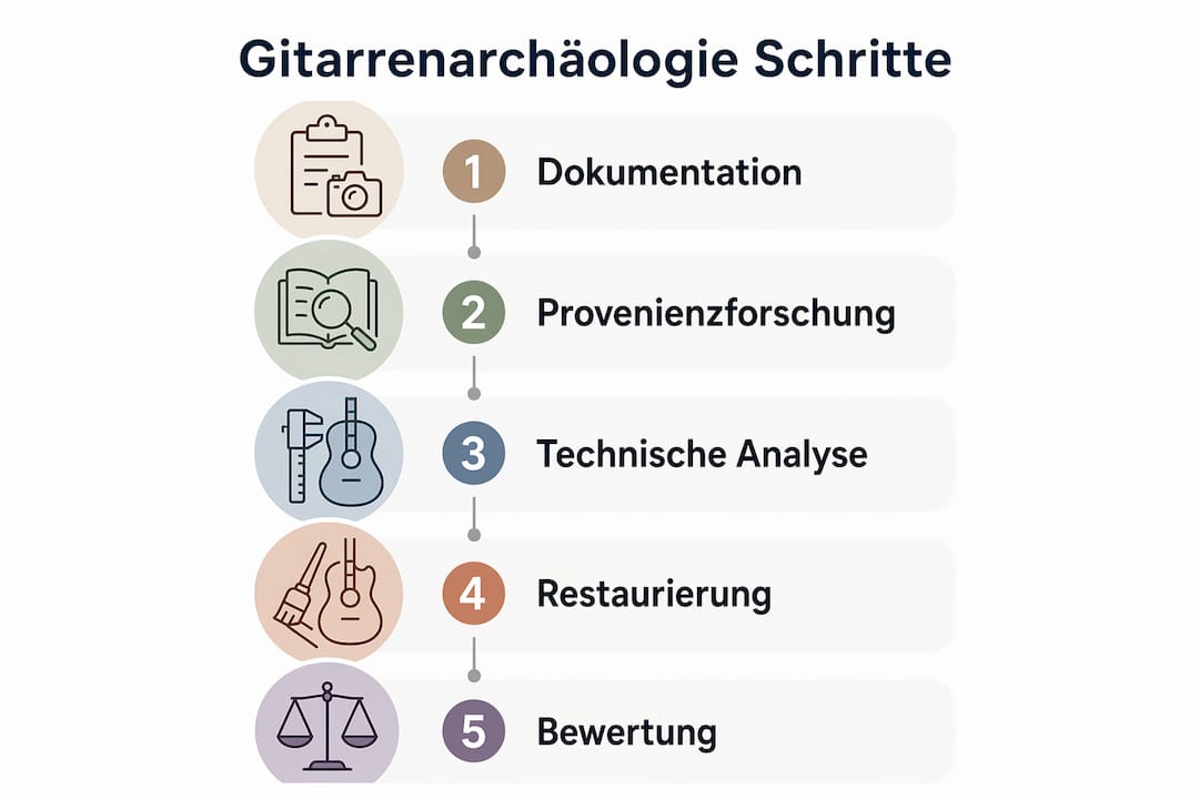 Schritt-für-Schritt-Übersicht zur Gitarrenarchäologie