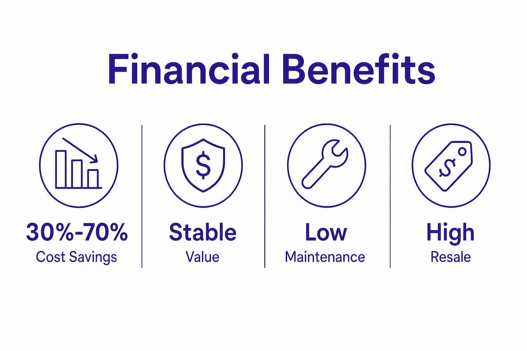 Infographic showing financial benefits of lightly played guitars