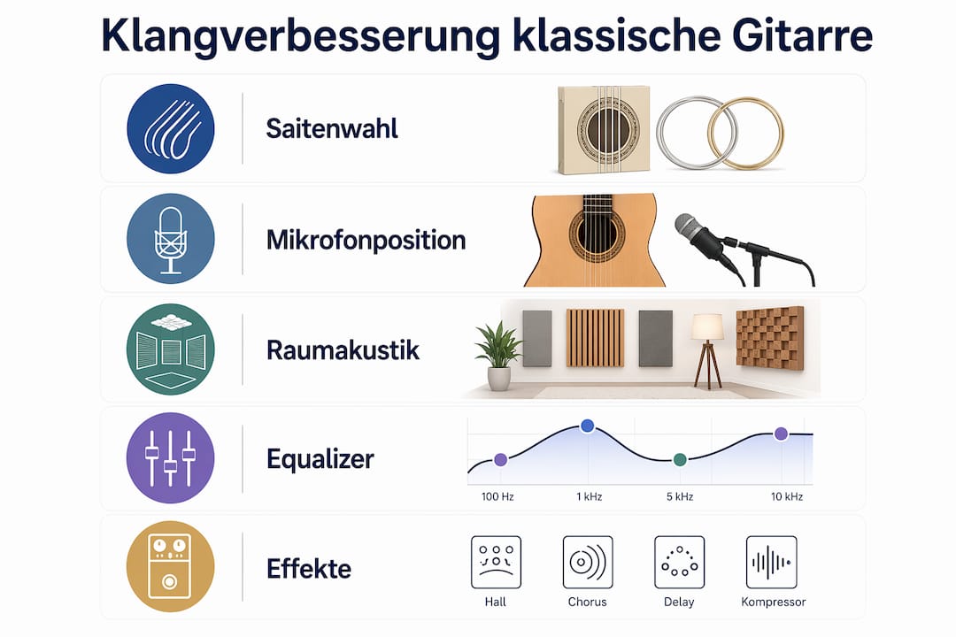 Übersicht: So verbesserst du den Klang deiner klassischen Gitarre