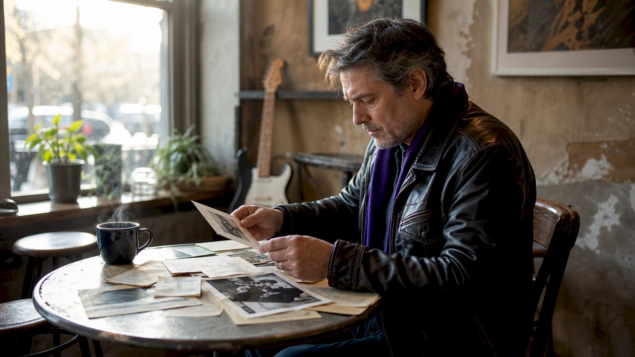 Hands reviewing vintage guitar provenance documents