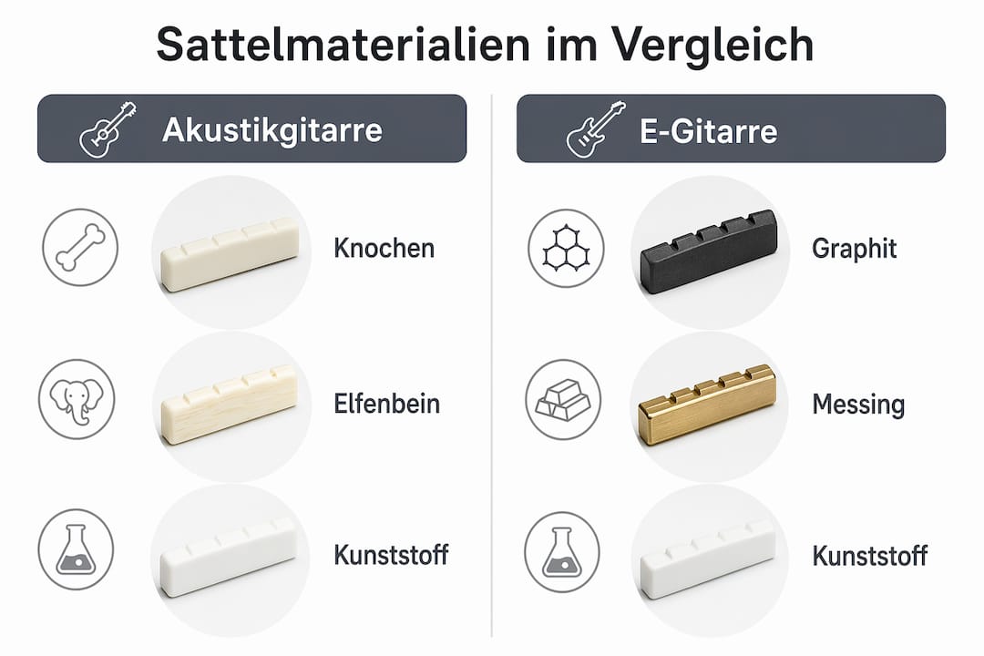 Infografik: Die wichtigsten Sattelmaterialien im direkten Vergleich