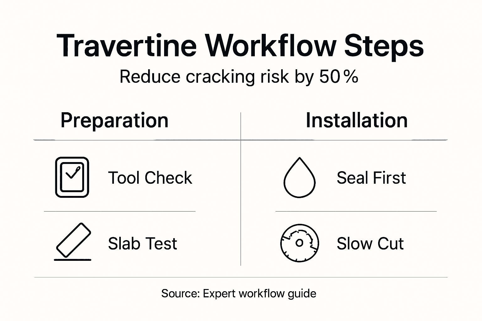 Workflow infographic showing risk reduction steps