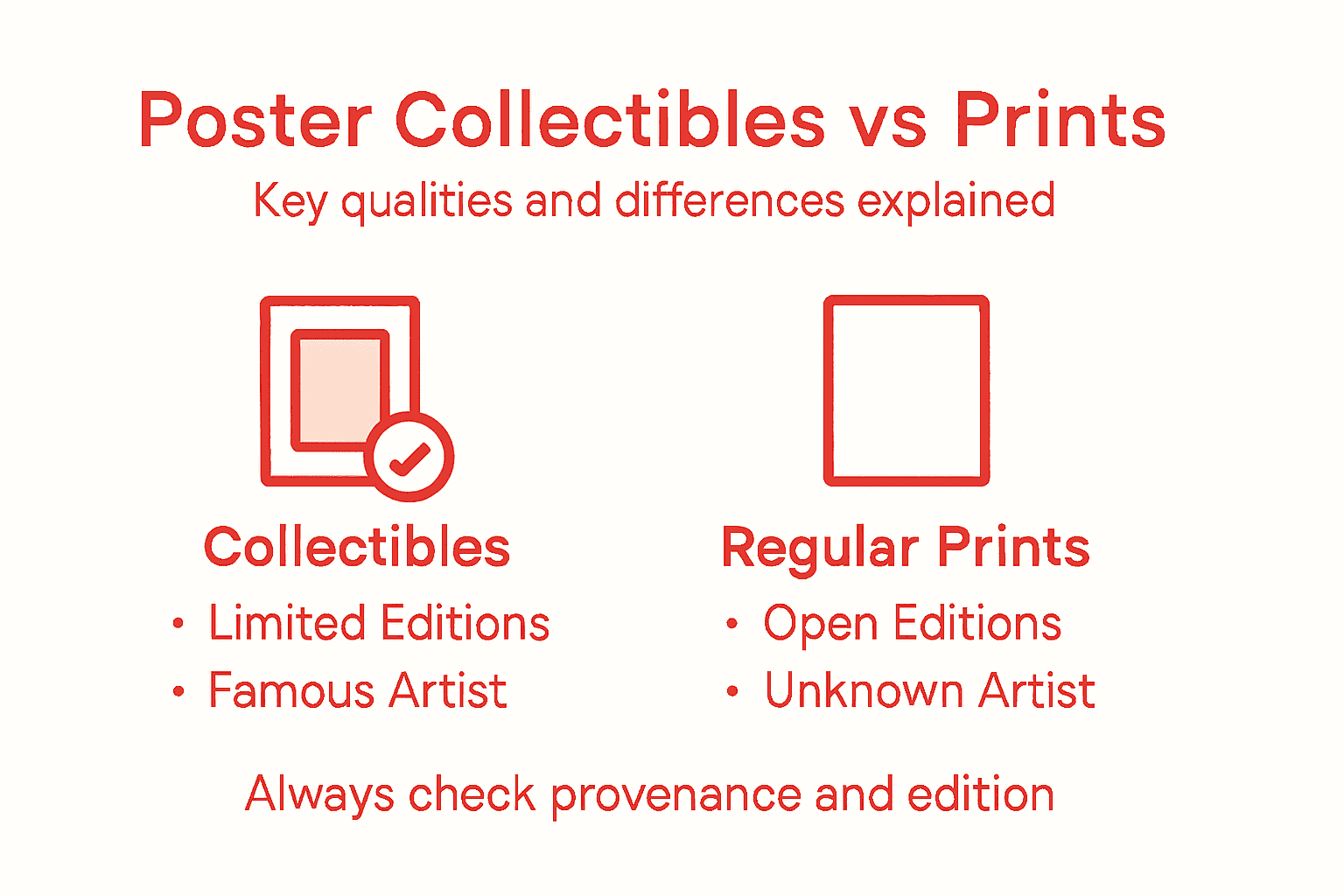 Infographic on collectible posters and regular prints