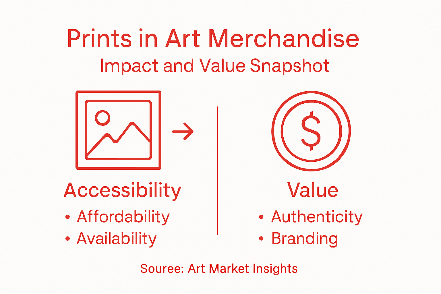 Infographic showing impact and value of art prints