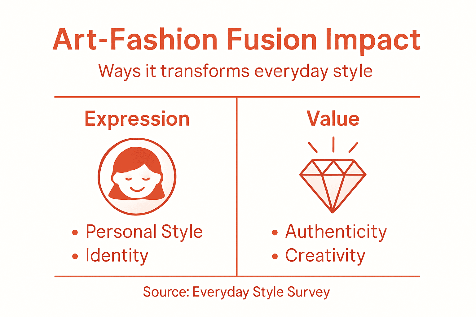 Infographic showing art-fashion fusion impact