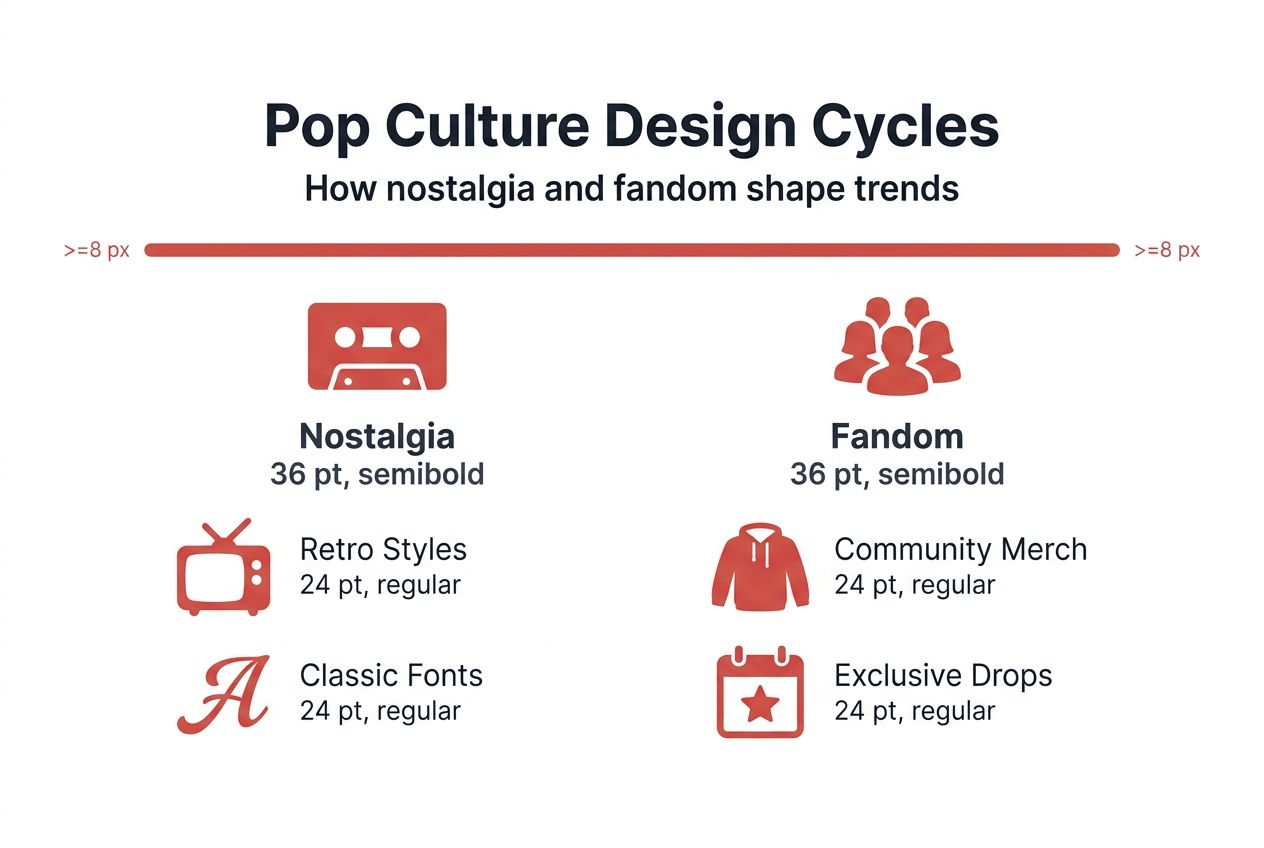 Infographic shows influence of nostalgia and fandom on design trends