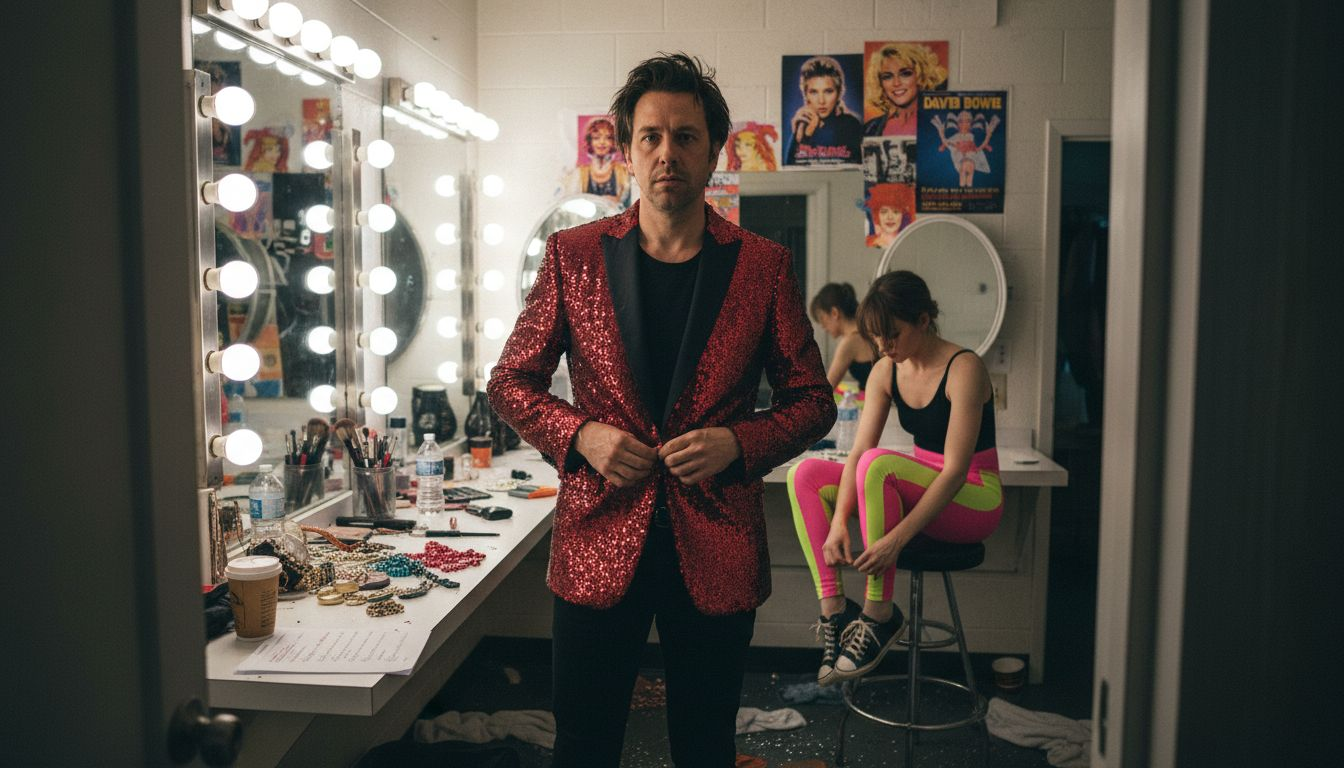 Backstage with 1980s-inspired fashion scene