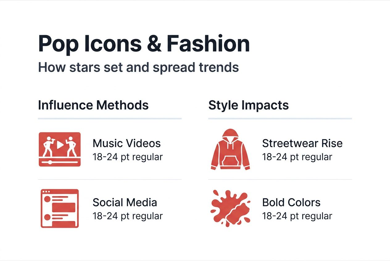 Infographic on ways pop icons impact fashion