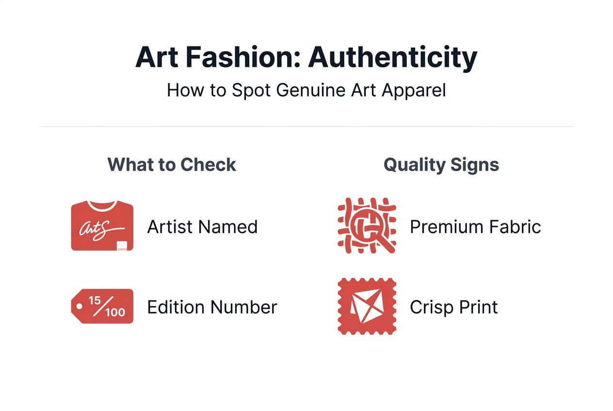 Infographic authenticity checklist for art fashion