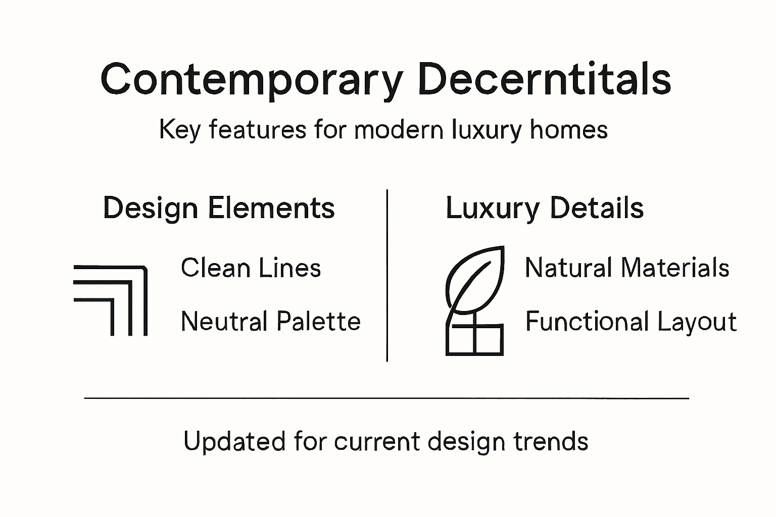 Infographic on contemporary decor essentials