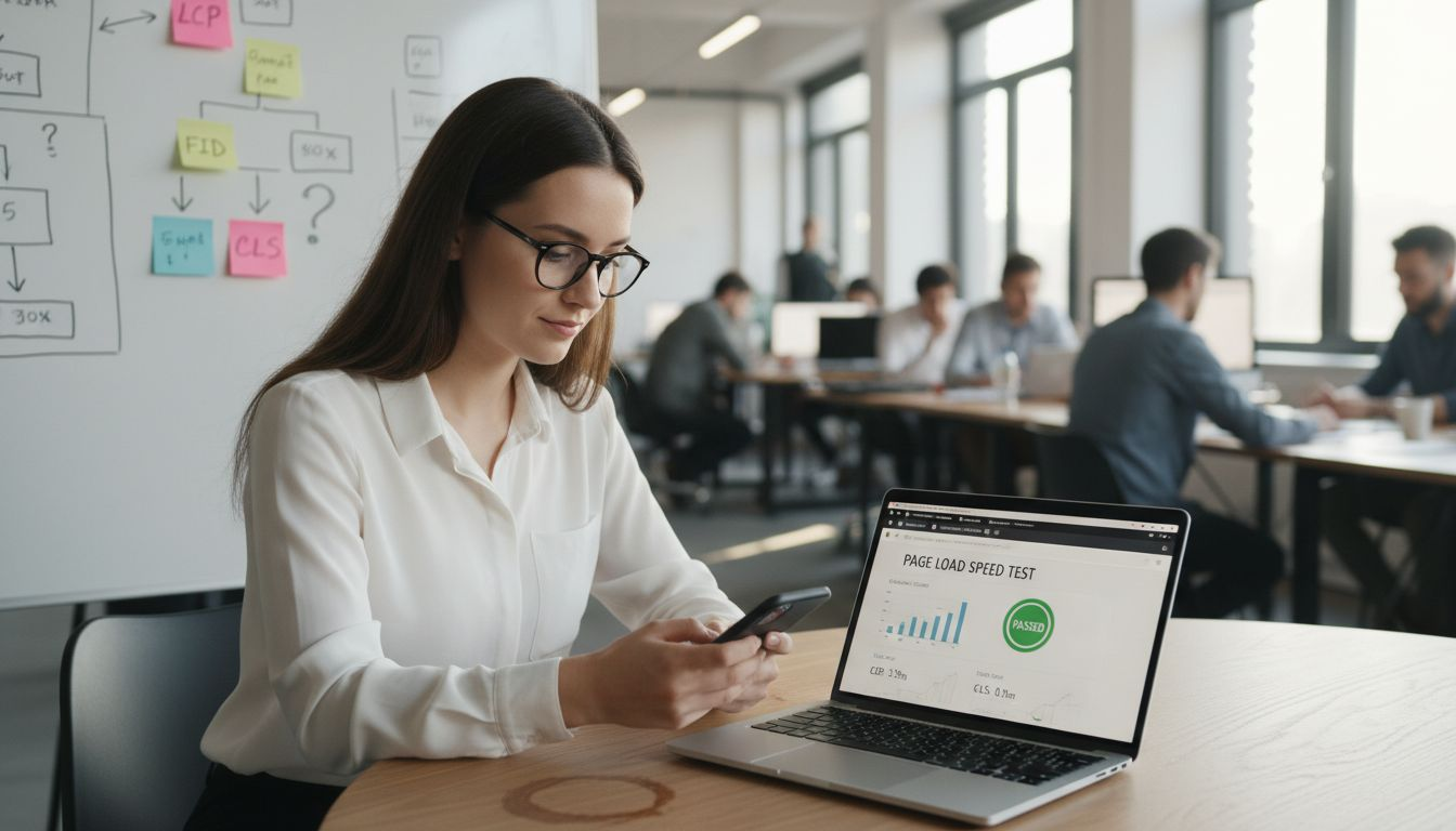 Checking mobile site core web vitals at work