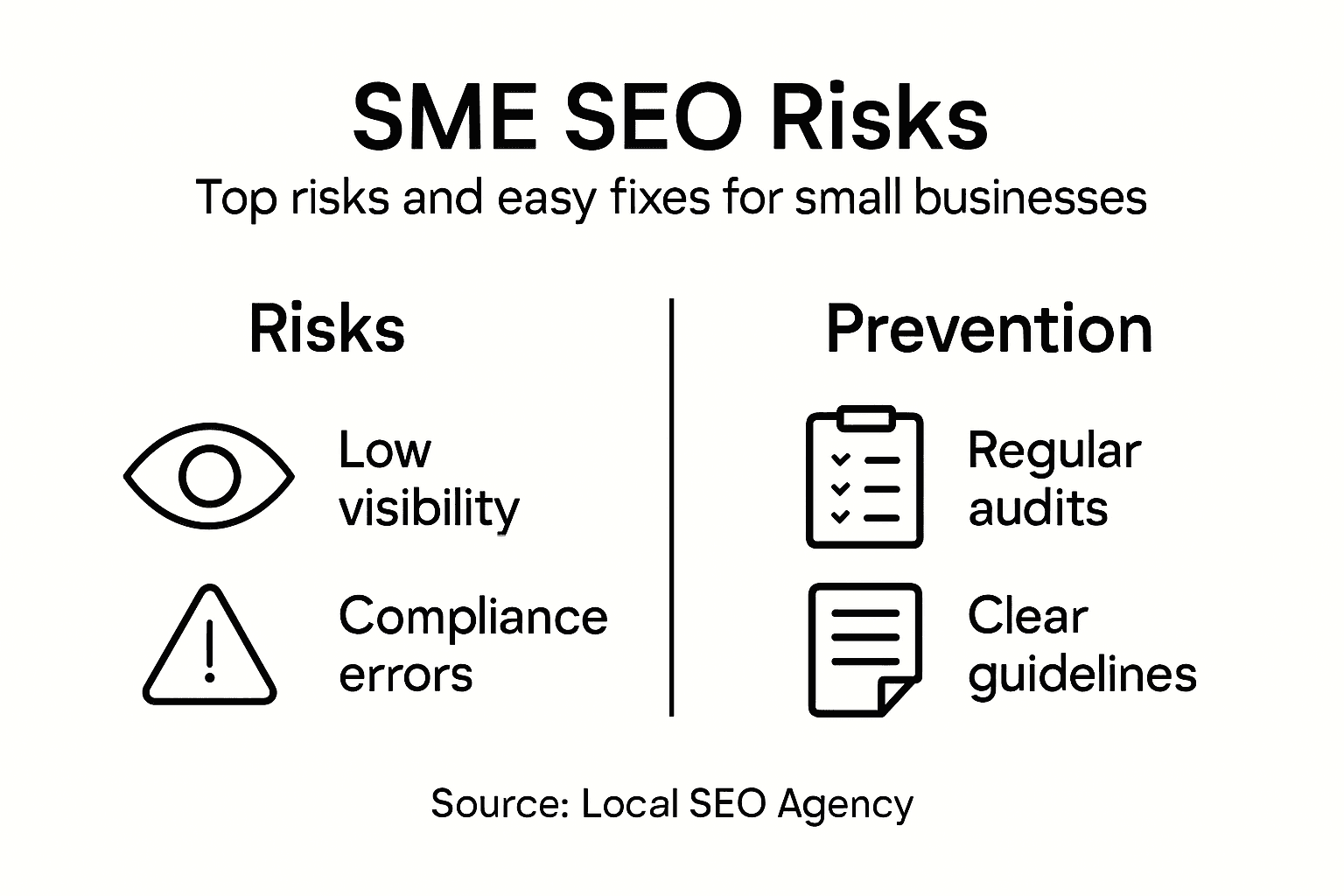 Infographic of SME SEO risks and prevention