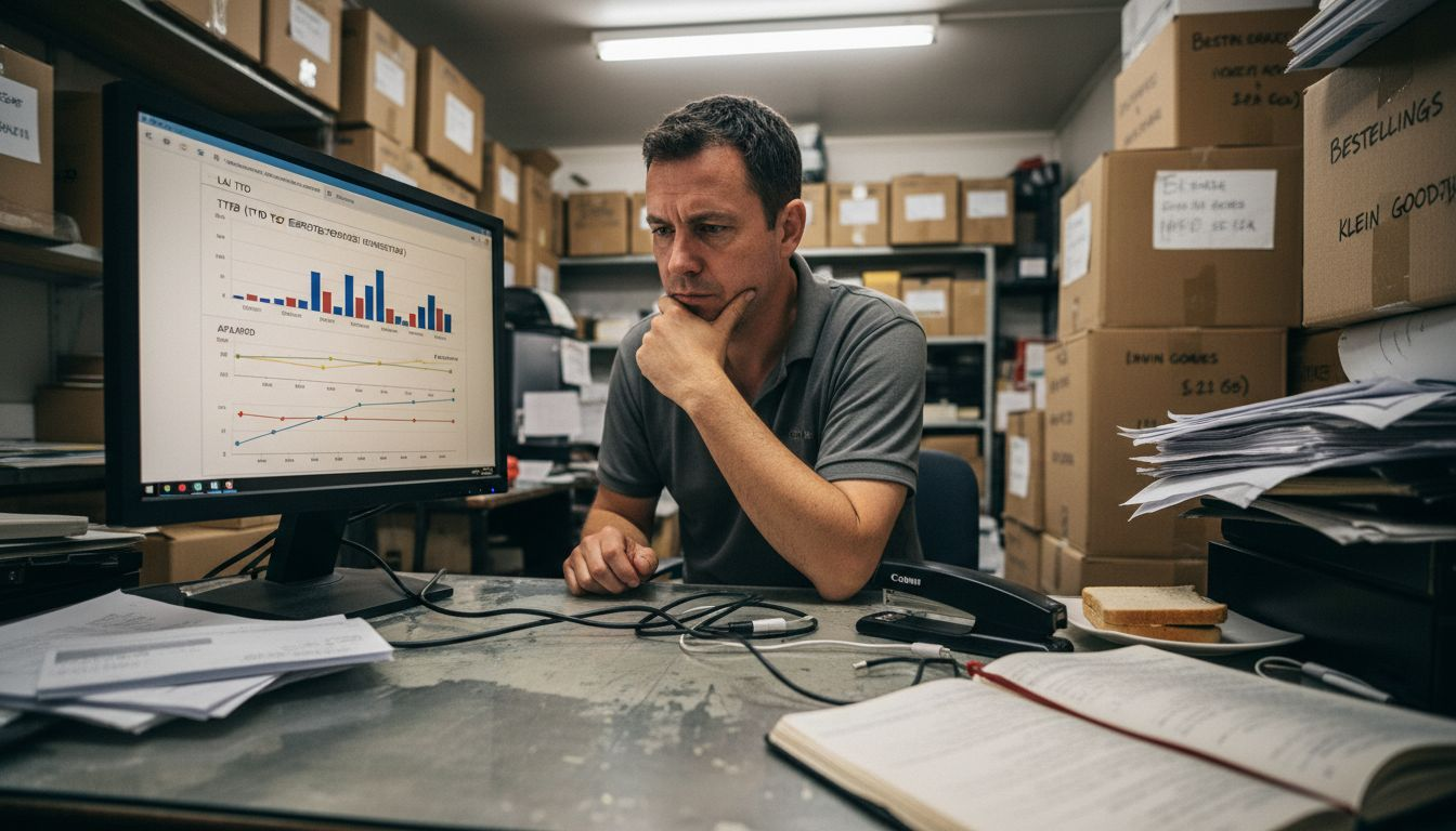 Small business owner checks website speed metrics