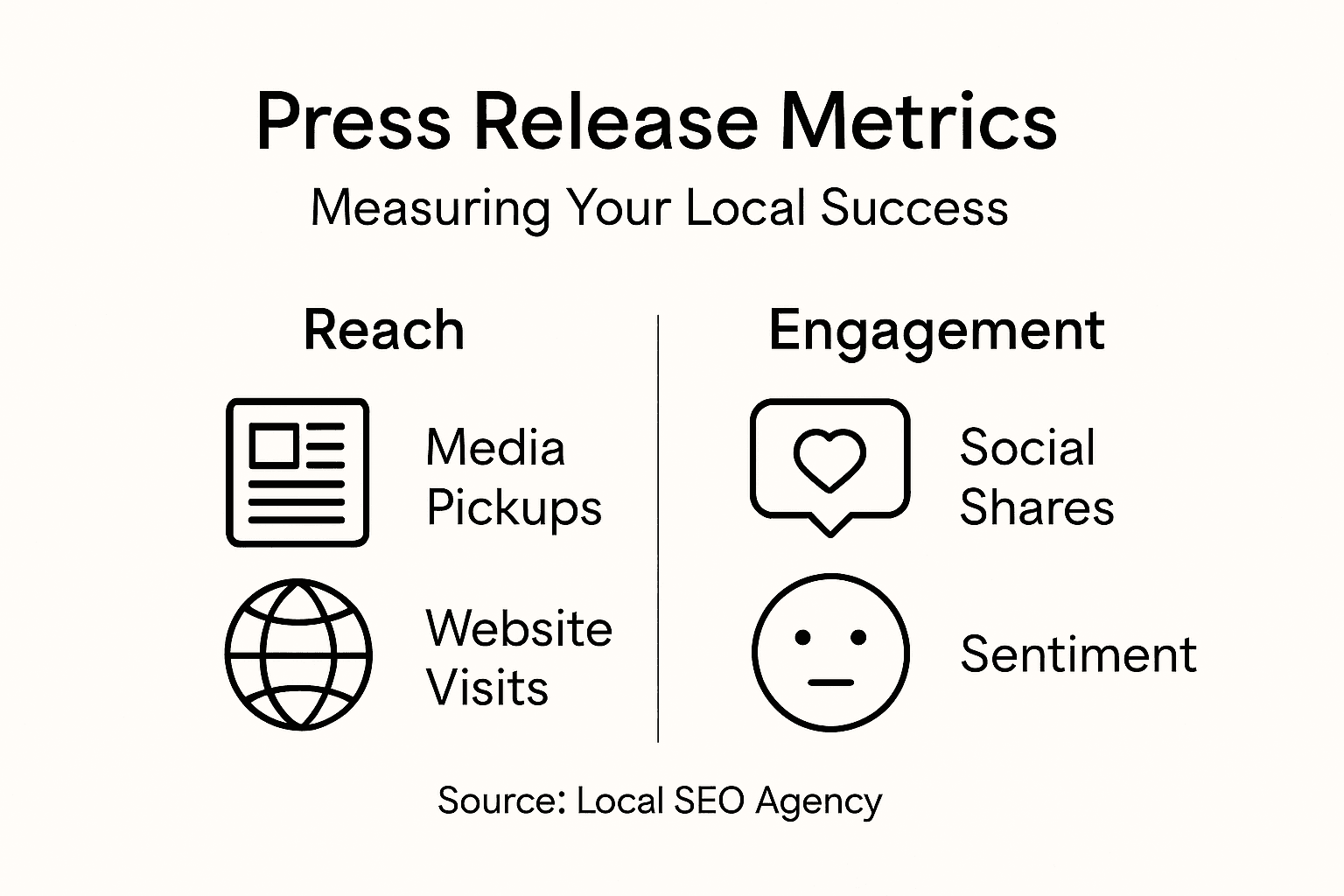 Infographic of press release key success metrics