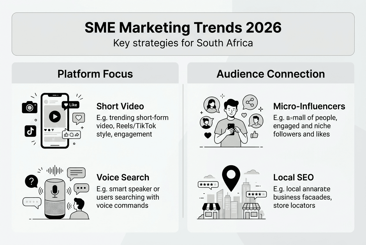 Infographic of SME digital marketing trends 2026