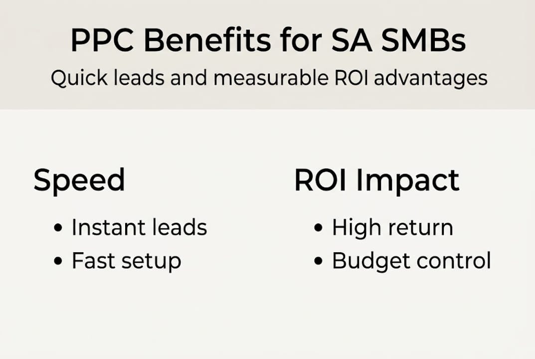 Infographic highlights PPC benefits and ROI stats